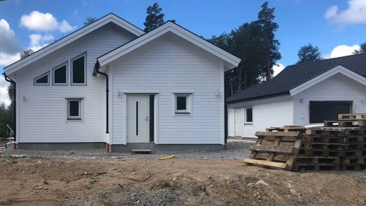 Färdigbyggd arkitektritad villa