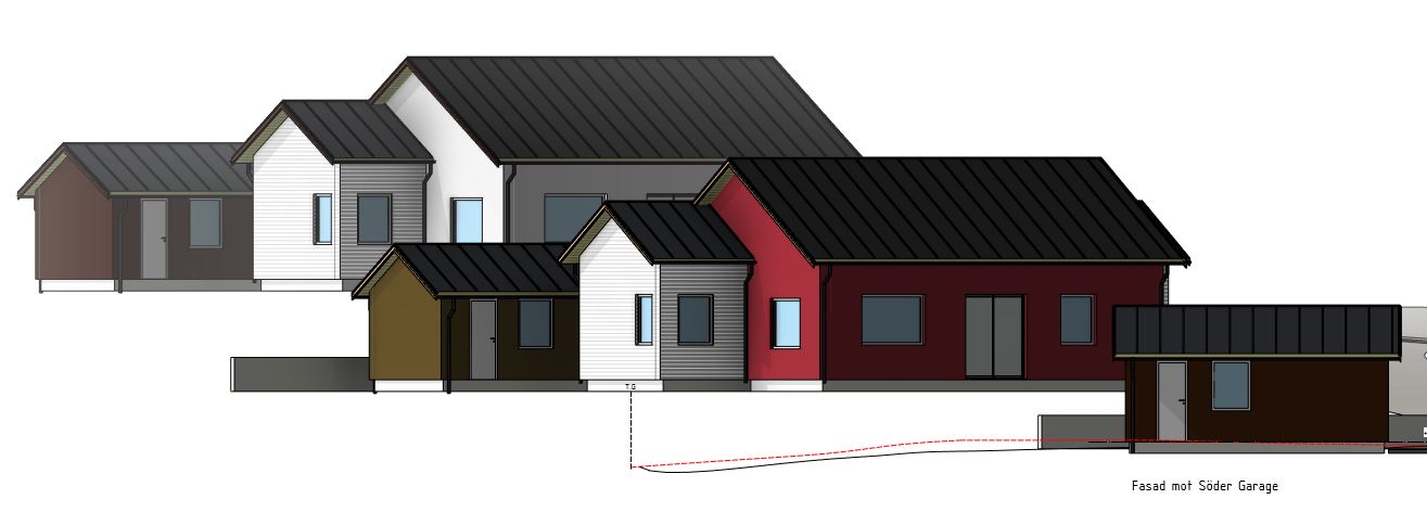 3D-visualisering av villa i Burvik