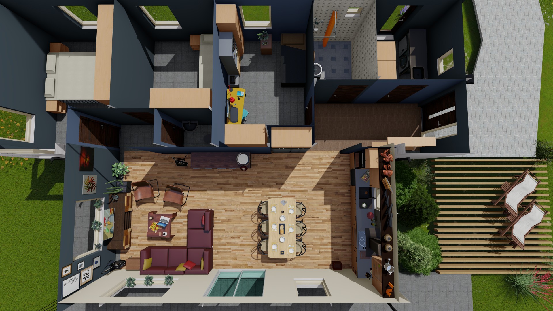 3D-visualisering av planlösningen