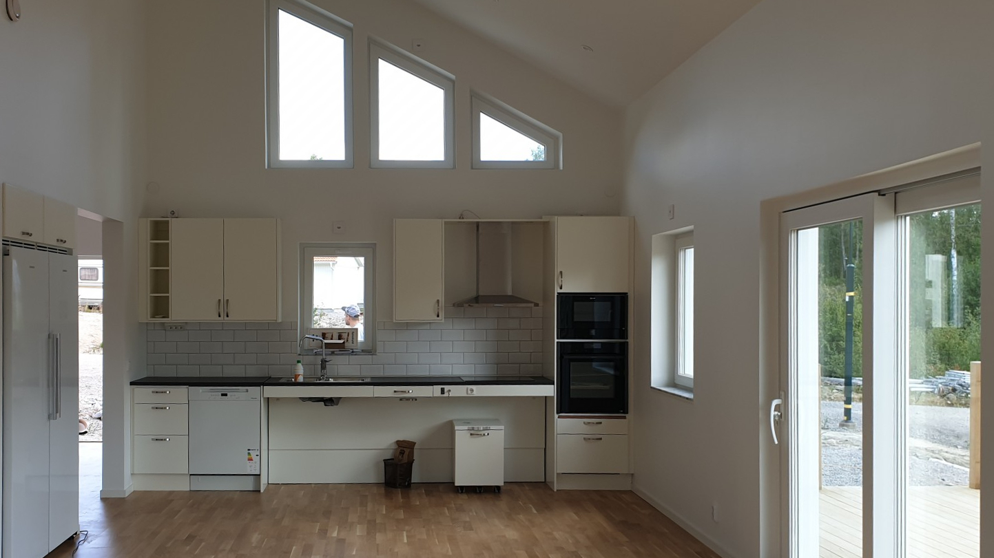 Färdig interiör i villan i Burvik